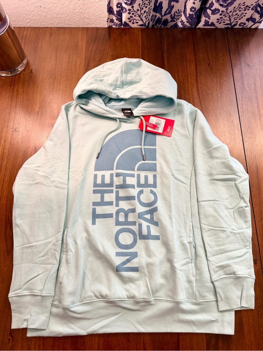 The North Face Womens Light Blue Logo Hoodie Sweater
